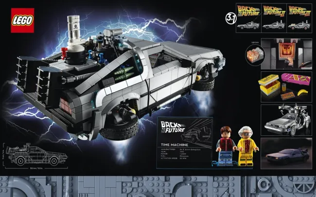 LEGO 10300 Назад в будущее Машина времени DeLorean  - фото2