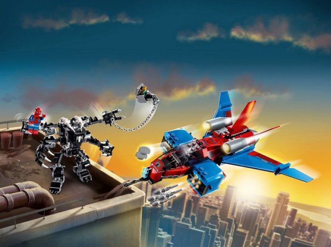 LEGO 76150 Реактивный самолёт Человека-Паука против Робота Венома - фото4