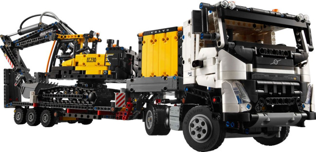 42175 Грузовик Volvo FMX и электрический экскаватор EC230 Lego Technic - фото5