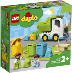 LEGO 10945 Мусоровоз и контейнеры для раздельного сбора мусора - фото