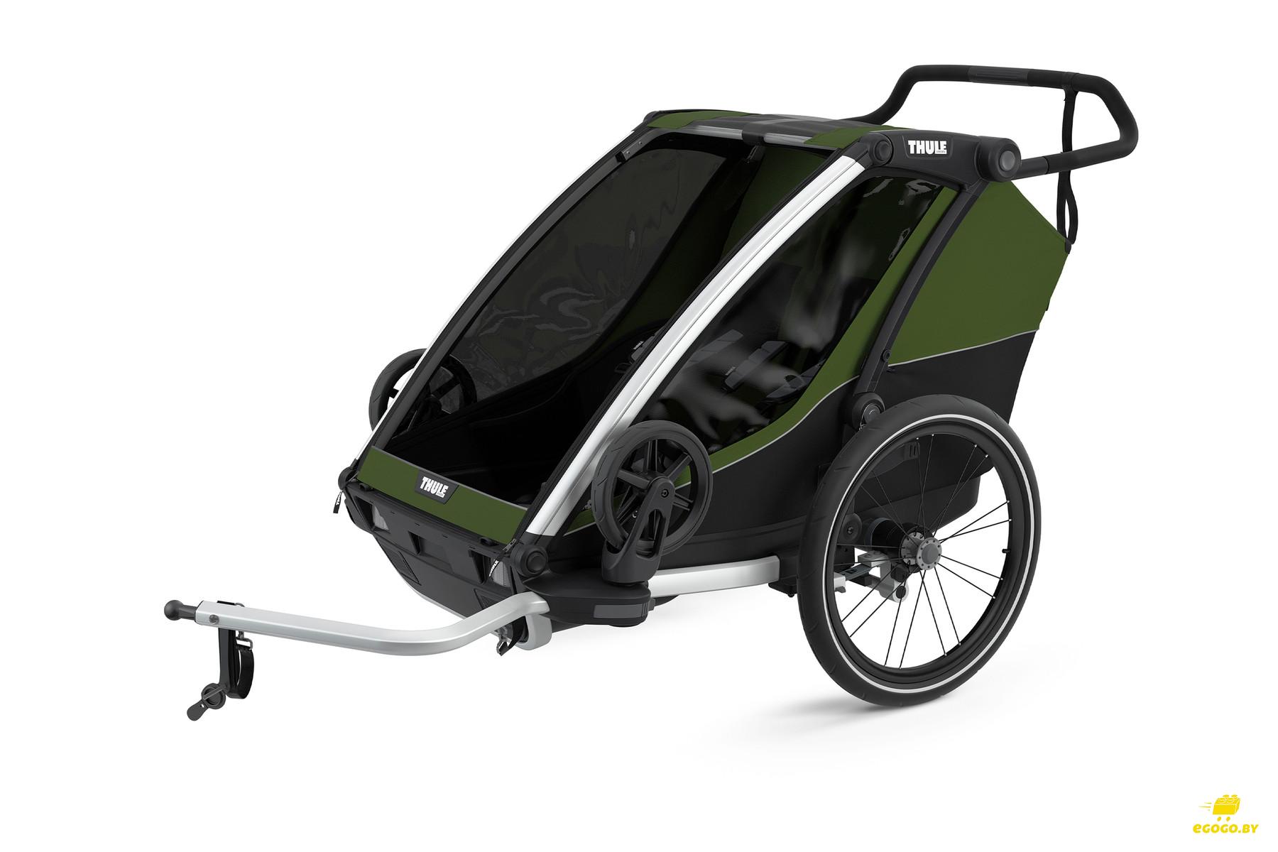 Детский велоприцеп Thule Chariot Cab2 CypressGreen (темно-зеленый)